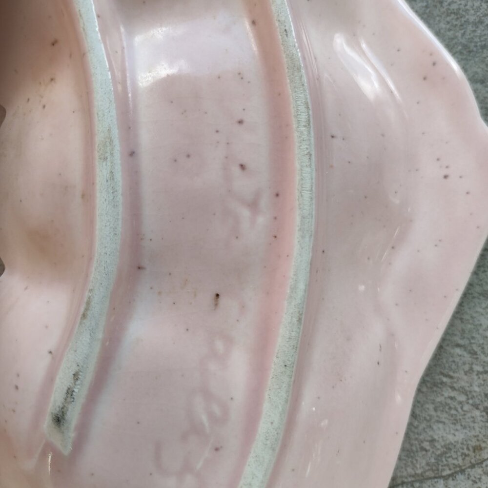 Vintage MCM Belmar California Pottery Pink Strawberry Replacement Tray Dish - Picture 4 of 4